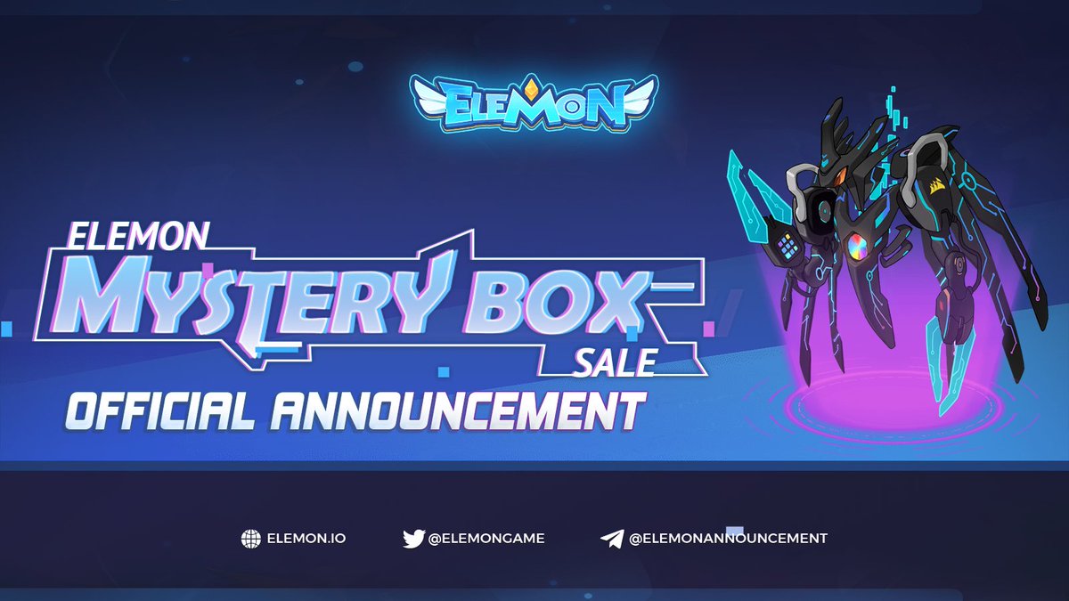 ElemonGame's tweet photo. 🔥 ELEMON MYSTERY BOX SALE IS OFFICIALLY OPEN! 🔥

Elemon Mystery Boxes are OFFICIALLY ON SALE! Go and get your boxes!

👉Link 1: https://t.co/9ITcCn4RBY
👉Link 2: https://t.co/mmuL03BjkS
 
👉Price: 300 BUSD/Box 
👉Quantity: 20,000 
👉Each account can buy a maximum of 5 Boxes! https://t.co/79MHG8ktwY