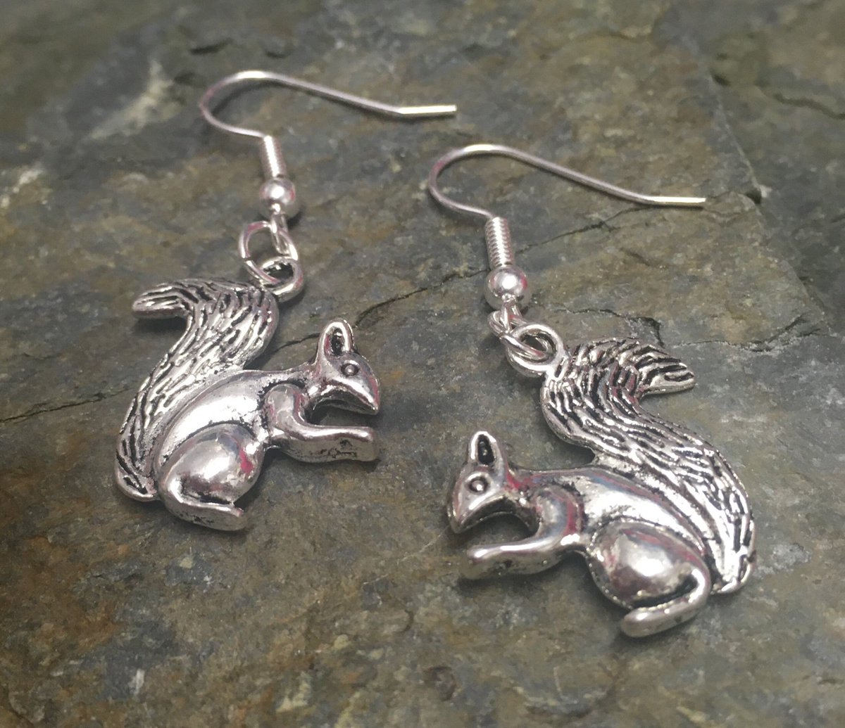 Excited to share this item from my #etsy shop: SALE Detailed Squirrel Animal Earrings £3.50 etsy.me/3CEkEMw