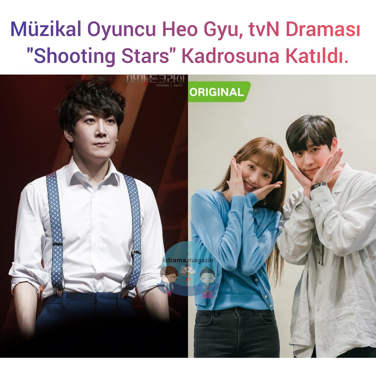 kdrama_magazin's tweet photo. Müzikal Oyuncu #HeoGyu, tvN Draması #ShootingStars Kadrosuna Katıldı.  

🍿"Shooting Star" Halkla ilişkiler ekipleri, yöneticiler ve muhabirler gibi eğlence endüstrisinin perde arkasında çalışan kişilerin hikayelerini anlatacak.

🗓2022'nin ilk yarısında yayınlanacak. https://t.co/bITbwFuNKz