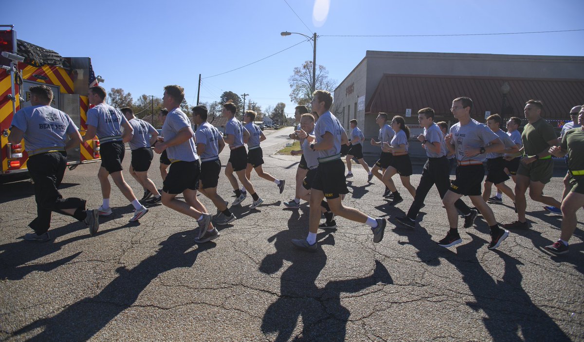 Yesterday, Ole Miss Army ROTC Cadets delivered the game ball for the 2021 Egg Bowl to Mississippi State Cadets. It’s less than 60 hours till kickoff.. Are you ready!? #HottyToddy 

📸 - <a href="/olemissphoto/">Ole Miss Photo</a>