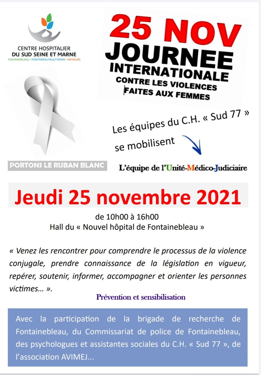 CHSud77's tweet photo. #violencesfaitesauxfemmes https://t.co/N2LZk5ToqD