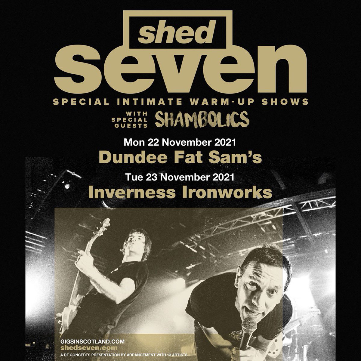 If you’re going to @IronworksVenue tonight to see @shedseven get down there early to hear the brilliant @shambolicsmusic 🎶🔥🎶