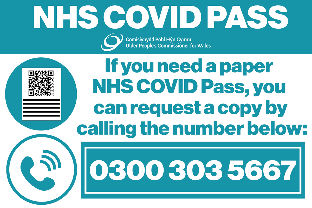 talkolderpeople's tweet photo. If you know an older person who is not online, please share the number below with them so they can request an NHS COVID pass by phone. https://t.co/0T5BtZPK6N