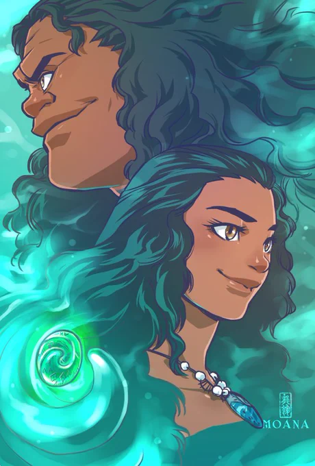 🌺MOANAスクリーンデビュー5周年🌺
過去のお祝い絵まとめでひとまずお祝いを!

#MOANA_screen_debut 
#MOANA #モアナと伝説の海 