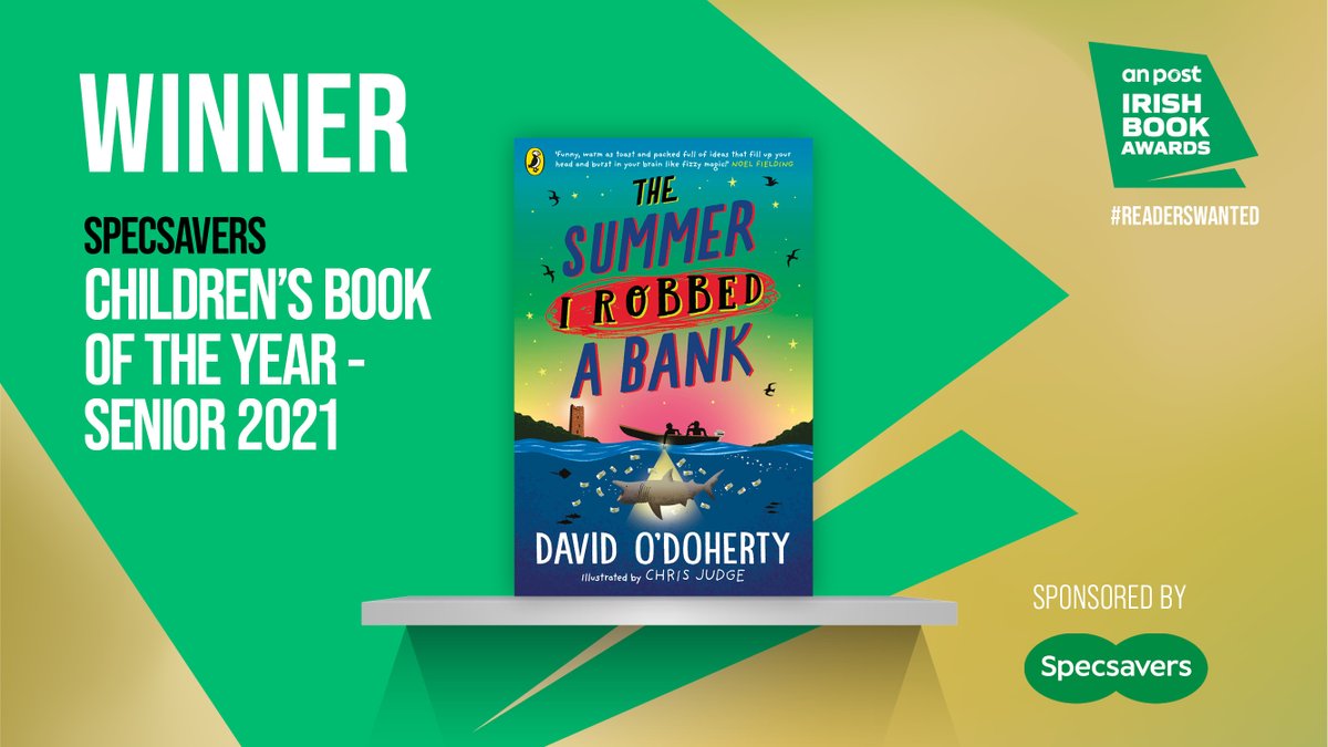 PenguinIEBooks's tweet photo. Congratulations @phlaimeaux! The Summer I Robbed a Bank has won the Specsavers's Children's Book of the Year - Senior 2021 at the @AnPostIBAS 🥳#AnPostIBAS https://t.co/P47PPlh6fT