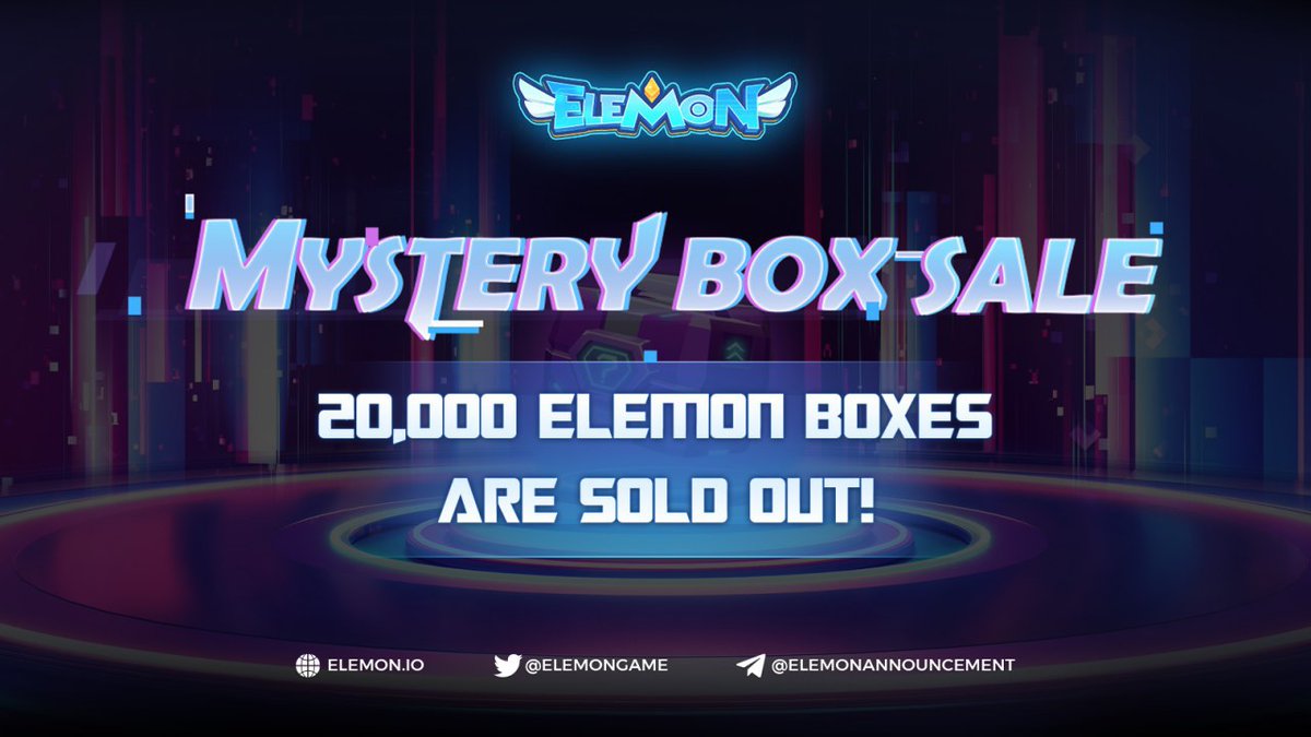 ElemonGame's tweet photo. 🔥 20,000 ELEMON MYSTERY BOXES SOLD OUT IN JUST 35 SECONDS 🔥

UNBELIEVABLE! IMPOSSIBLE! UNSTOPPABLE!

🔥 Another record is in Elemon’s pocket &amp; once again, huge thanks &amp; big love to the invincible power of #Elemon community around the globe. Easy peasy lemon squeezy! https://t.co/5BLHDGDKwP