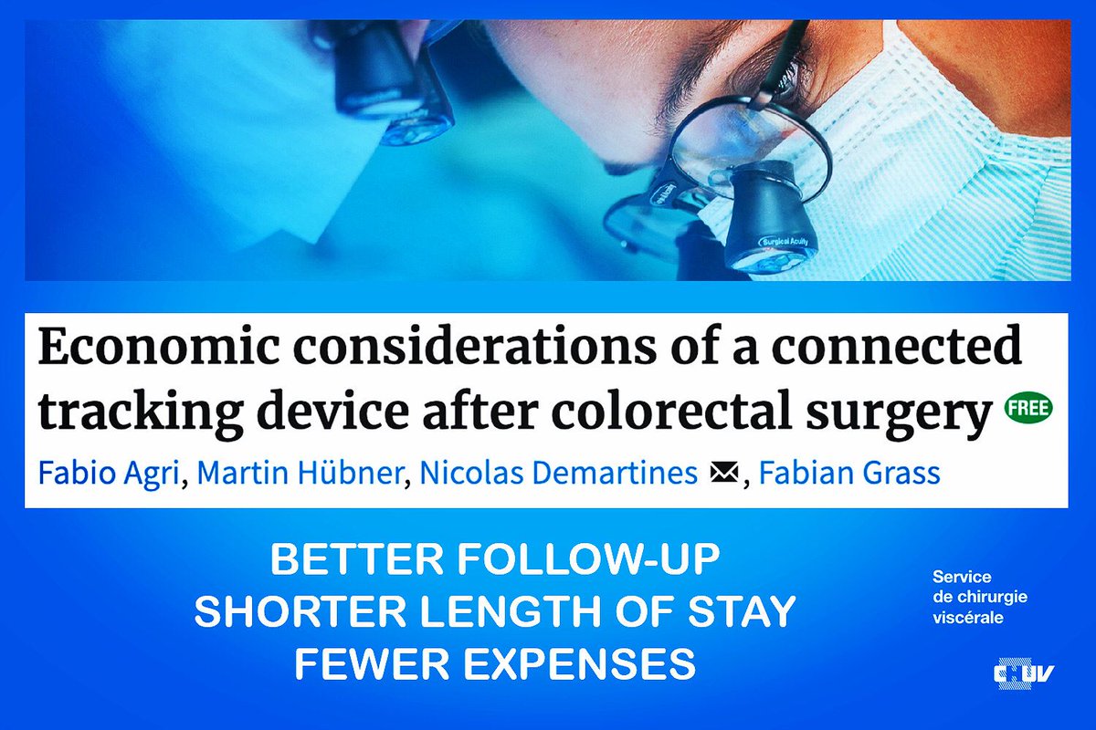 The use of connected tracking device can help with #followup after #colorectalsurgery. 
Read more: bit.ly/3nFga3W
@VisceralChuv , @CHUVLausanne , @BJSurgery ,
@MartinHbner3 , @ProfDemartines 
shorter #lengthofstay fewer #expenses #profdemartines