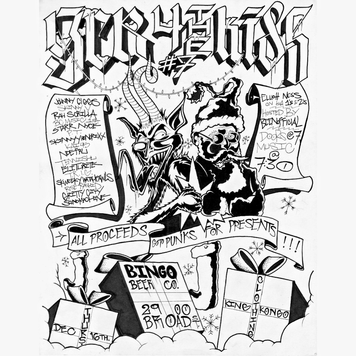 december 16th.
<a href="/bingobeerco/">bingobeerco</a>
GRITTY CITY FOR THE KIDS 7
#grittycityrecords 
*all proceeds go to PUNKS FOR PRESENTS