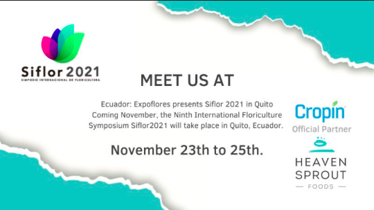 HeavenSproutInc's tweet photo. 📣 HOY comienza SIFLOR 2021 , el evento mas importante de floricultura en Ecuador 🇪🇨🎉

Acompananos y conoce la tecnologia de #CROPIN que esta revolucionando el mundo de la agricultura🌿

#agritech #revoluciondigital #smartfarming #sustainability #agriculturasostenible https://t.co/VawAjUSx3Z
