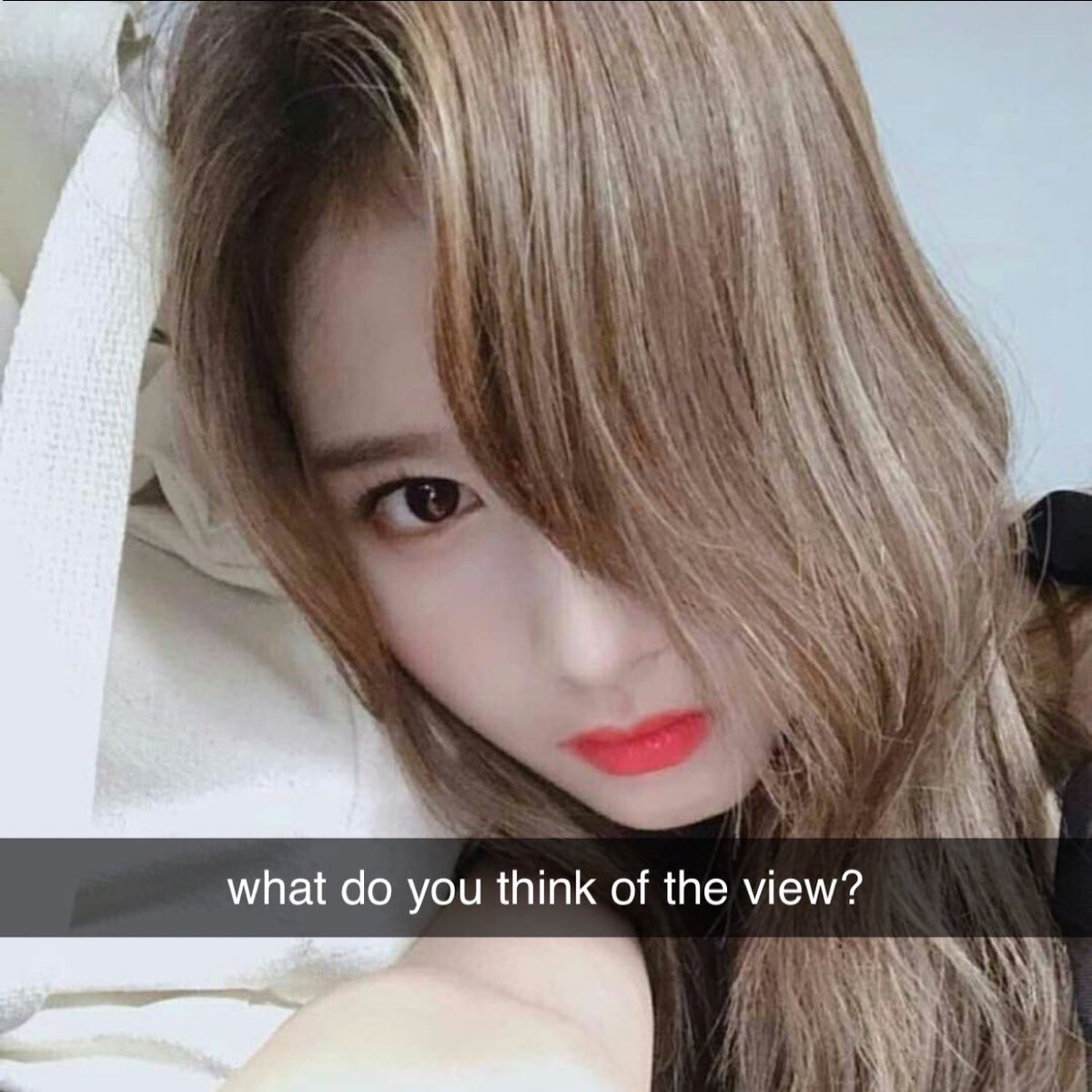 twicesnapchat's tweet photo. — you have received a snap from #SANA 💜 https://t.co/sBzjnVcm5f