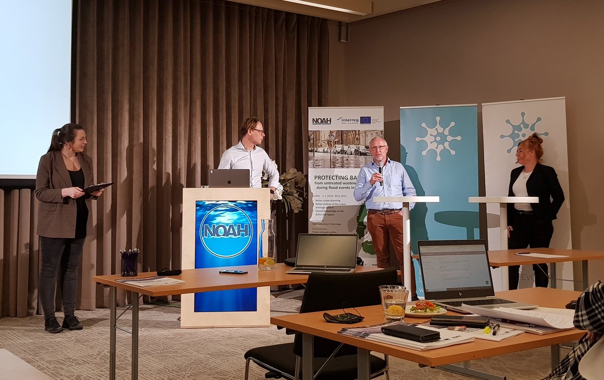BsrNoah's tweet photo. NOAH final seminar’s 3rd session held presentations on active measures in urban water management by Luca Vezzaro, Magdalena Gajewska and Indrek Tamberg. The session ended with an Q&amp;A with the panel of NOAH experts.
#bsrnoah #finalseminar #interregbsr https://t.co/pJUzqK0Ixh