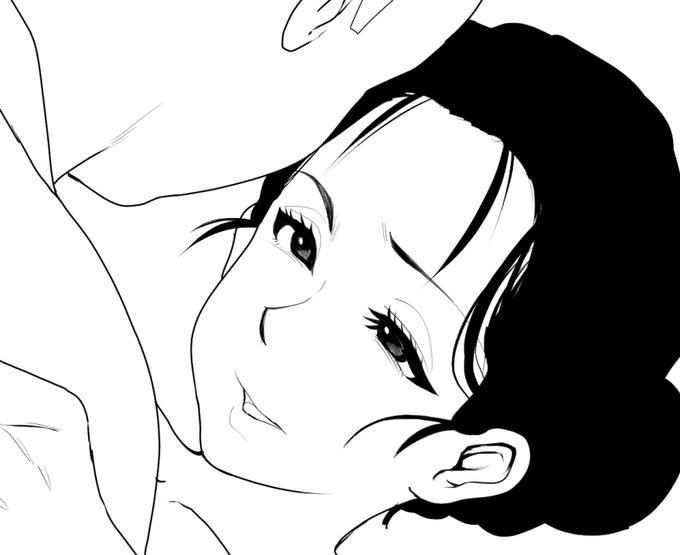 久しぶりに線画描いてます😋 