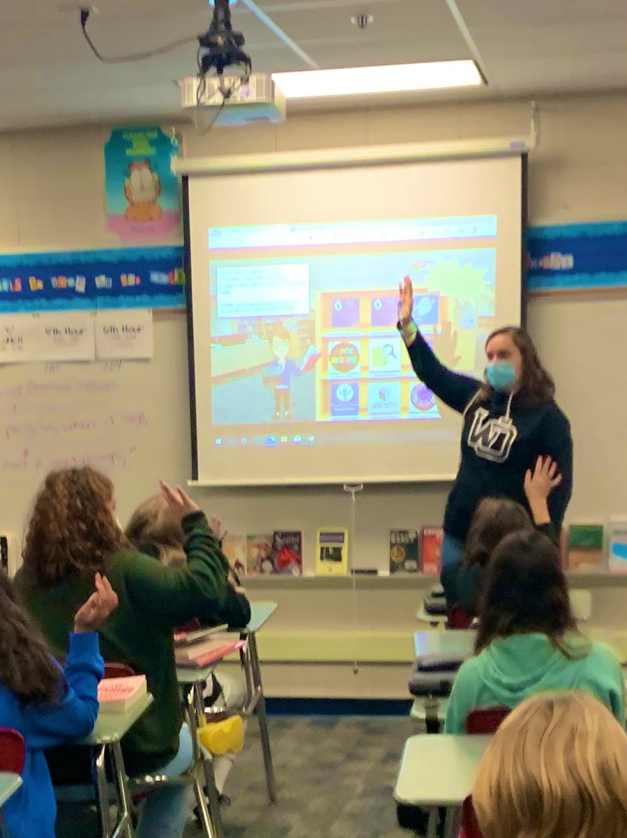 Ms. Boston <a href="/MacBayMS/">Macatawa Bay Middle School</a> made sure we were ready for the long break by providing online and print access to LOTS of books📚 #expectmore #GoWO