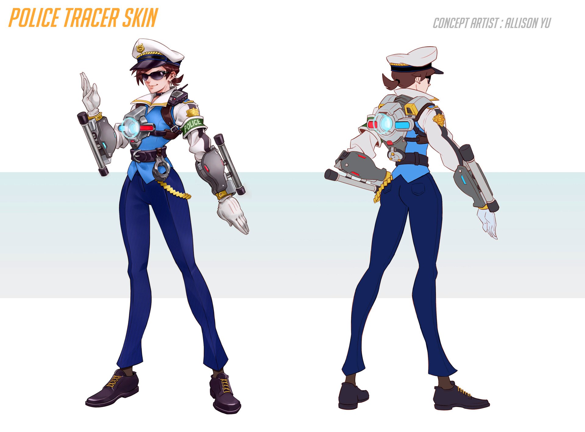 Naeri X 나에리 on X: Overwatch Police Tracer Skin Concept 🚨 This, tracer  overwatch skins 