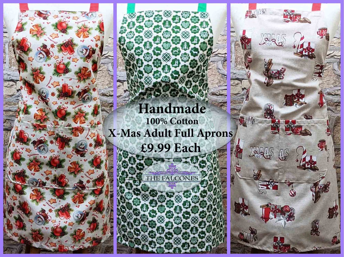 🤩🤩Another one of our best sellers is our festive full aprons.🎁🎁 
⭐Only £9.99 Each and free postage to the UK.⭐
➡ Visit our Etsy page to buy yours, or gift it to someone this Christmas 🎁
etsy.com/uk/shop/Falcon…

#handmade #Christmas2021 #gifts  #festive #SmallBusiness