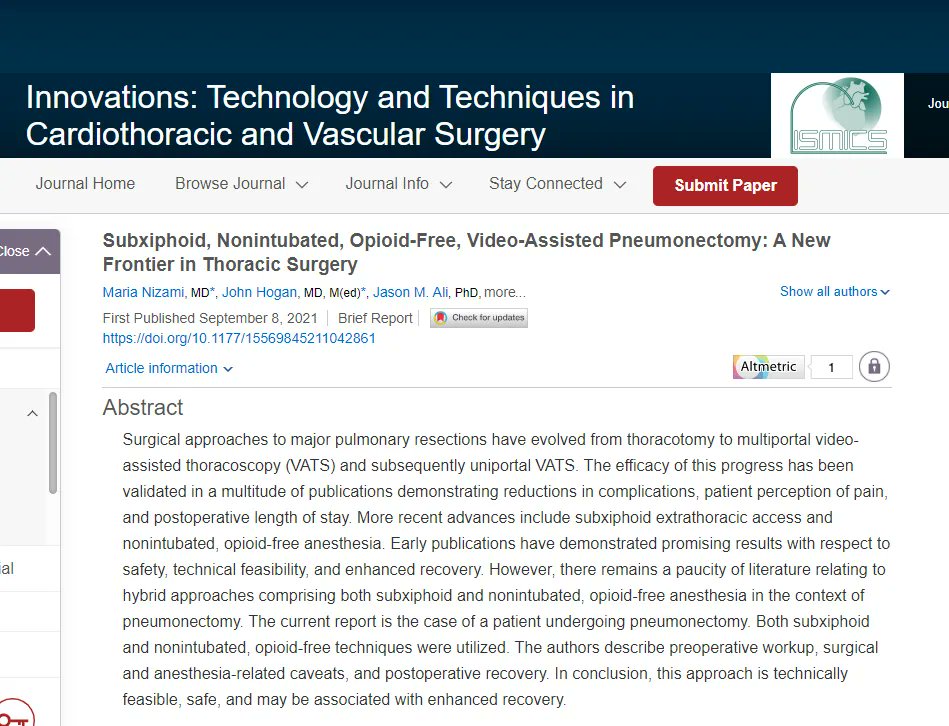 RoyalPapLib's tweet photo. #papworthauthors new publication: Subxiphoid, Nonintubated, Opioid-Free, Video-Assisted Pneumonectomy: A New Frontier in Thoracic Surgery. https://t.co/ofzQEZacLm. #pneumonectomy #subxiphoid #VATS #ThoracicSurgery @RoyalPapworth @RoyalPapRes https://t.co/2xU5l4plPD
