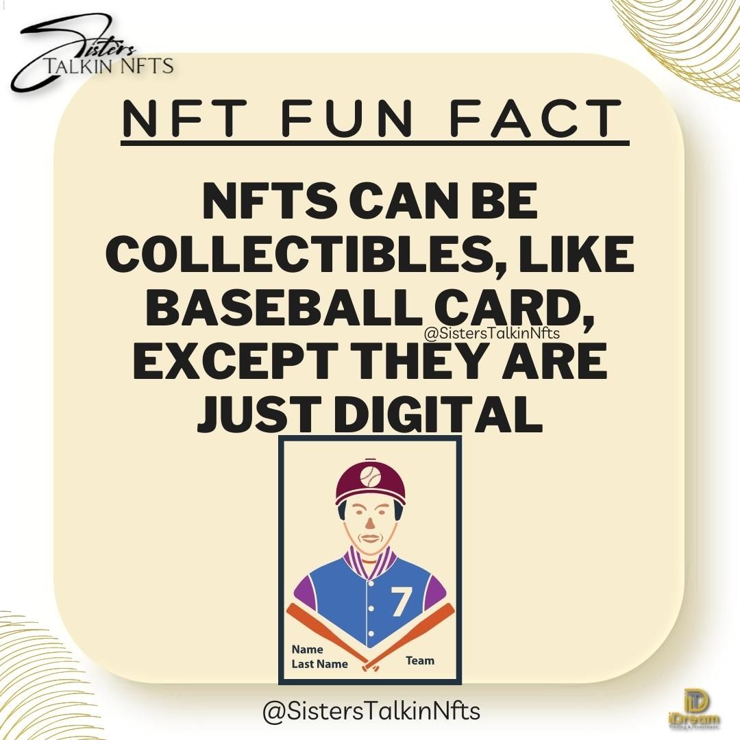 Sisterstalknfts's tweet photo. Non-fungible tokens or NFTs are cryptographic assets on blockchain with unique identification codes and metadata that distinguish them from each other.
#Digital #baseball #justdigital #FunFact #nftcommunity #sisterstalkinnfts #whatsnfts #funfacts #nfts #nft #nftart #nftartist https://t.co/dNsXif2sgW