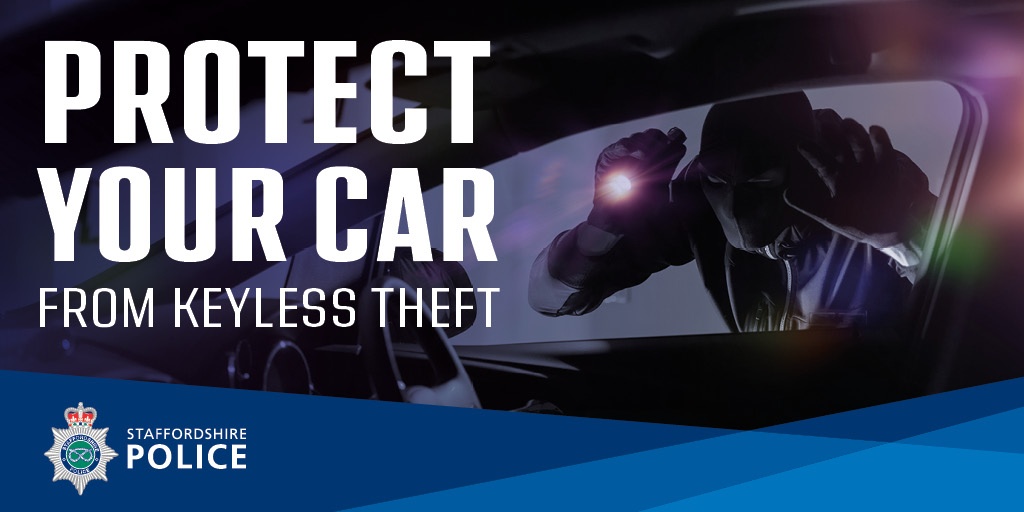 StaffsPolice's tweet image. Following recent thefts of #KeylessCars we would like to encourage owners to:

🔑 Consider using a faraday pouch for your keys
🚗 Always check your car doors have locked before walking away
🚙 Park in a garage if possible
🔒 Consider using a steering lock

orlo.uk/XxQIR