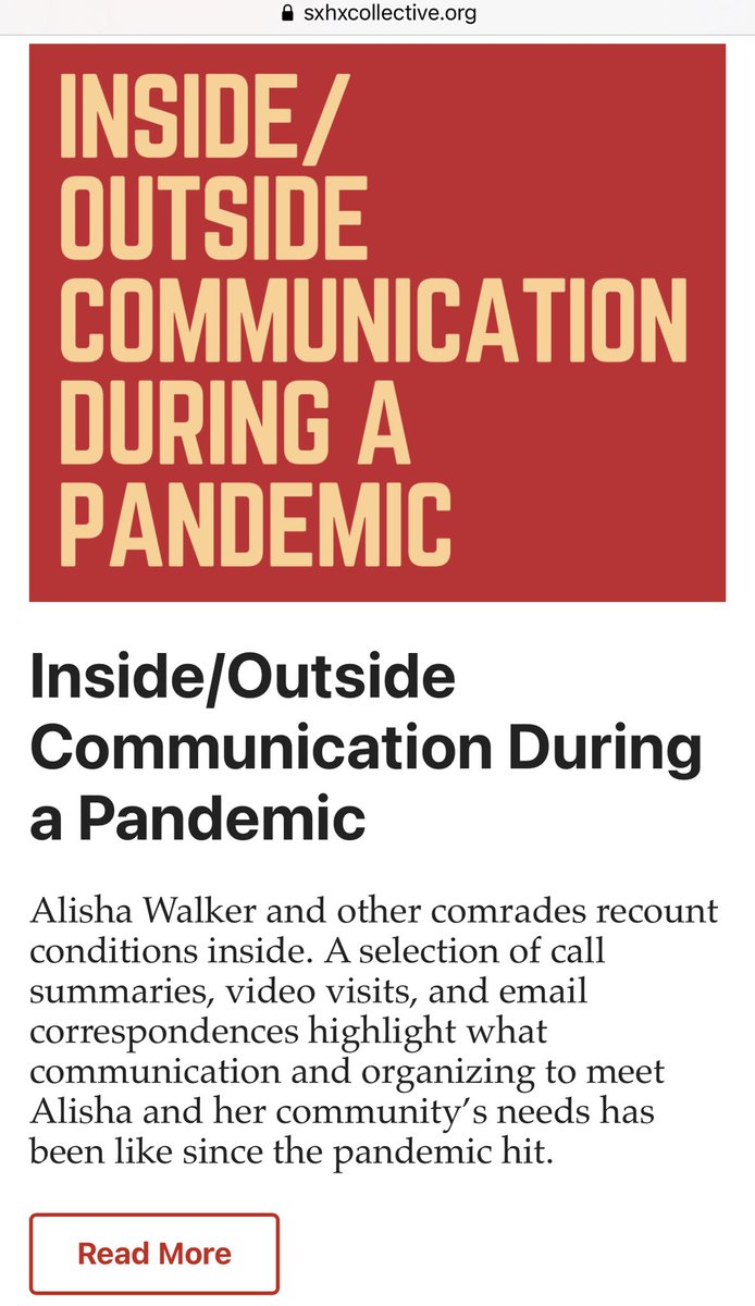 A screenshot of the mobile website page and digital resource pdf. There is red, gold and black text on a white background. You can read more at: https://sxhxcollective.org/digital-publications/