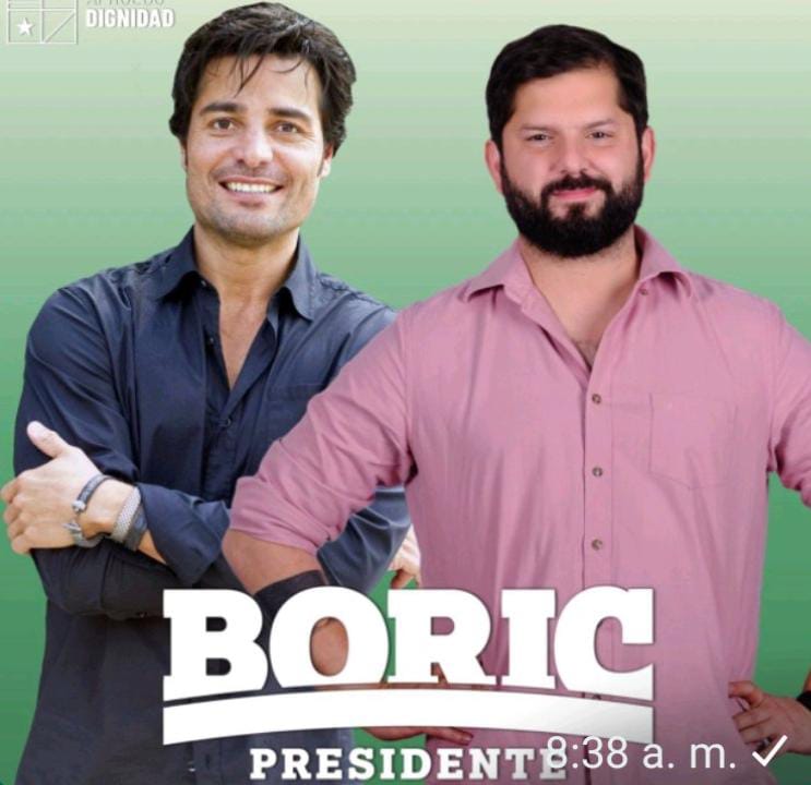 #BoricPresidente 
<a href="/gabrielboric/">Gabriel Boric Font</a> <a href="/CamilaRojas_V/">Camila Rojas Valderrama</a> <a href="/camilavallejos/">Cami Vallejos</a> <a href="/gonzalowinter/">Gonzalo Winter 🇨🇱</a> <a href="/GiorgioJackson/">Giorgio Jackson</a>