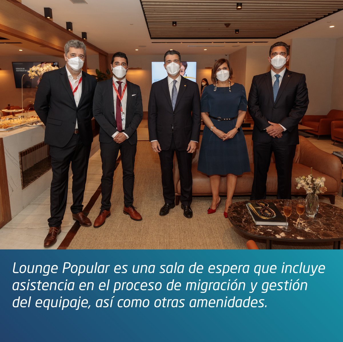 Popularenlinea's tweet photo. Hemos inaugurado en el Aeropuerto Internacional de las Américas (AILA) la nueva #LoungePopular, una sala de espera con atenciones especiales para nuestros clientes con tarjetas de crédito #MastercardBlack y #VisaPrestige, con el propósito de ofrecer la mejor experiencia de viaje. https://t.co/yvrziQZgaF