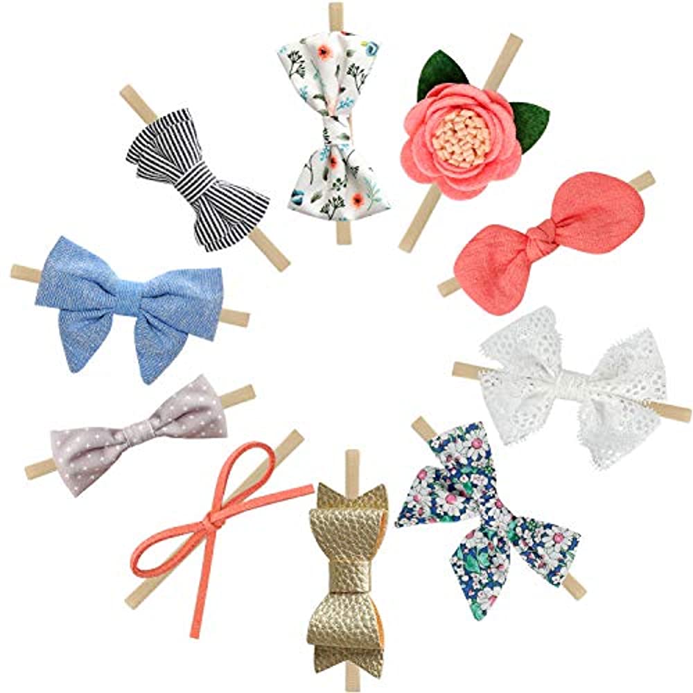 14 Pcs Baby Girl Headbands and Bows Color 2 Newborn Infant Toddler Hair Accessories by KECUCO