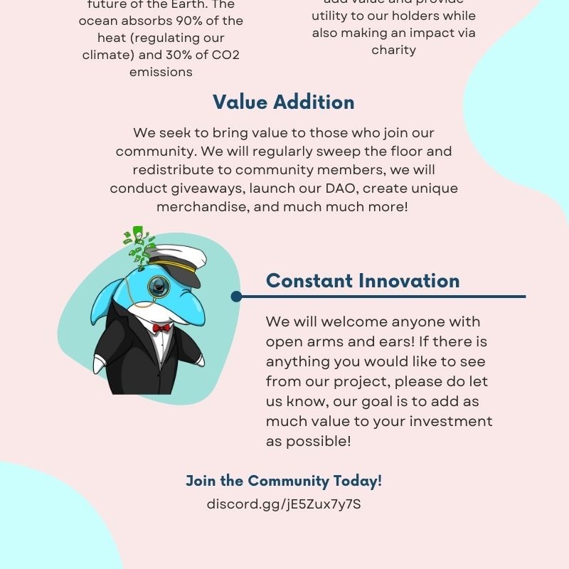 Solphins_'s tweet photo. Quick little infographic on Solphins as a #NFTProject and what we hope to accomplish
#NFTs #NFTCommunity #nftart #BlackFriday #mint #Solana #SolanaNFT #Ethereum #ethereumNFT https://t.co/V1ZyQUUZqG
