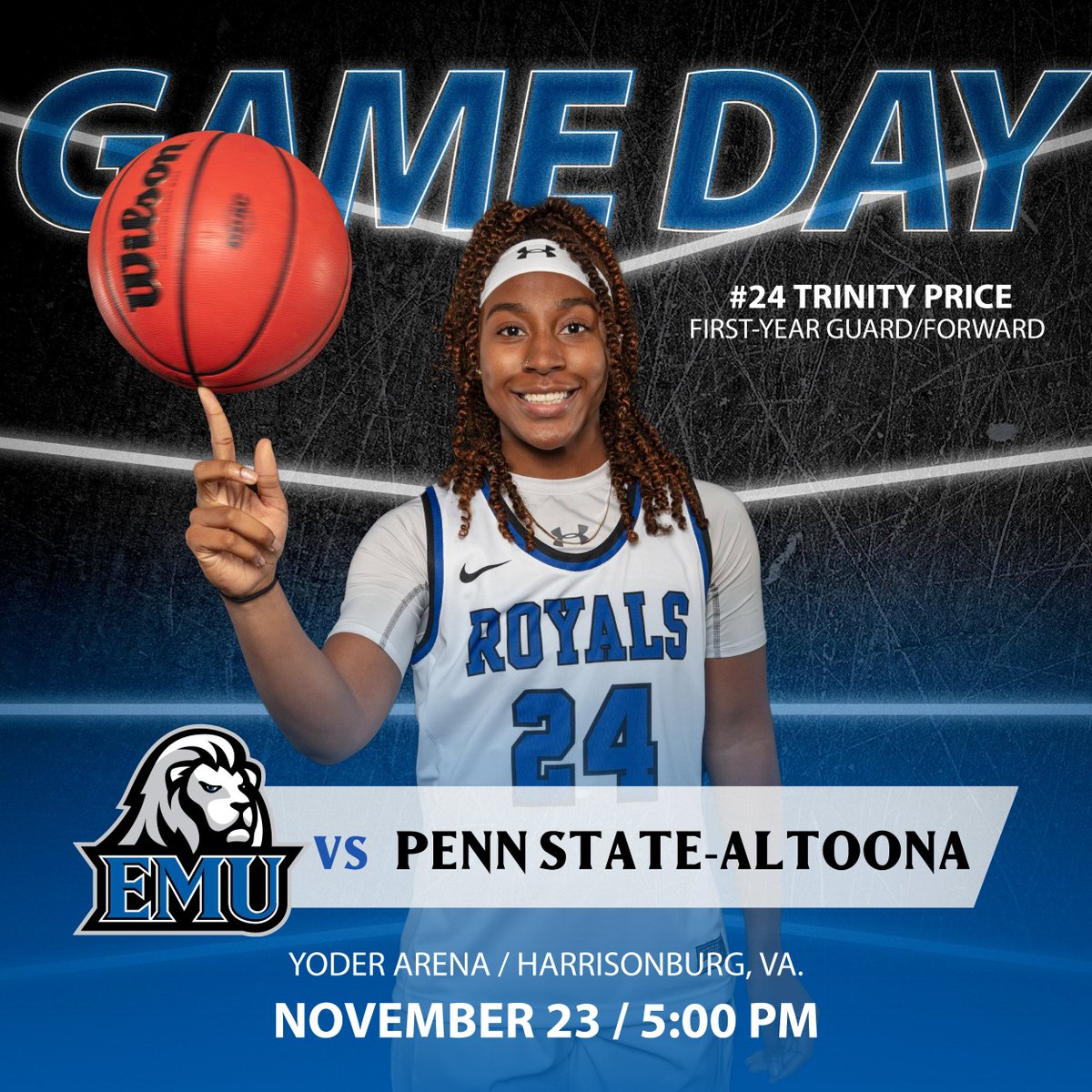 EMU_Athletics's tweet photo. Tonight is the Lace Up 4 Pediatric Cancer game for the EMU women's basketball team, so let's show our support as the Royals help a great cause!

#competetogether

🆚: Penn State-Altoona
⏰: 5:00 PM
📍: Yoder Arena
📈: https://t.co/mgG9WEHuvO
💻: https://t.co/DuZau1ygHd https://t.co/sbHRyqc4Rj