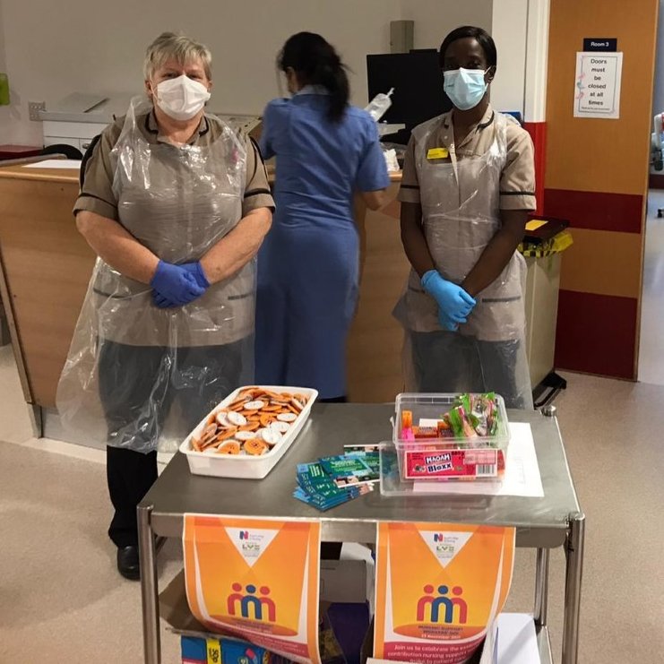DGProfDev's tweet photo. Celebrating Nursing Support Worker Day! 
Giving out goodies to Support Workers as appreciation for all they do towards patient care. @DudleyGroupNHS @theRCN #supportworkers #appreciation #NHS https://t.co/LFfmlJDcu1