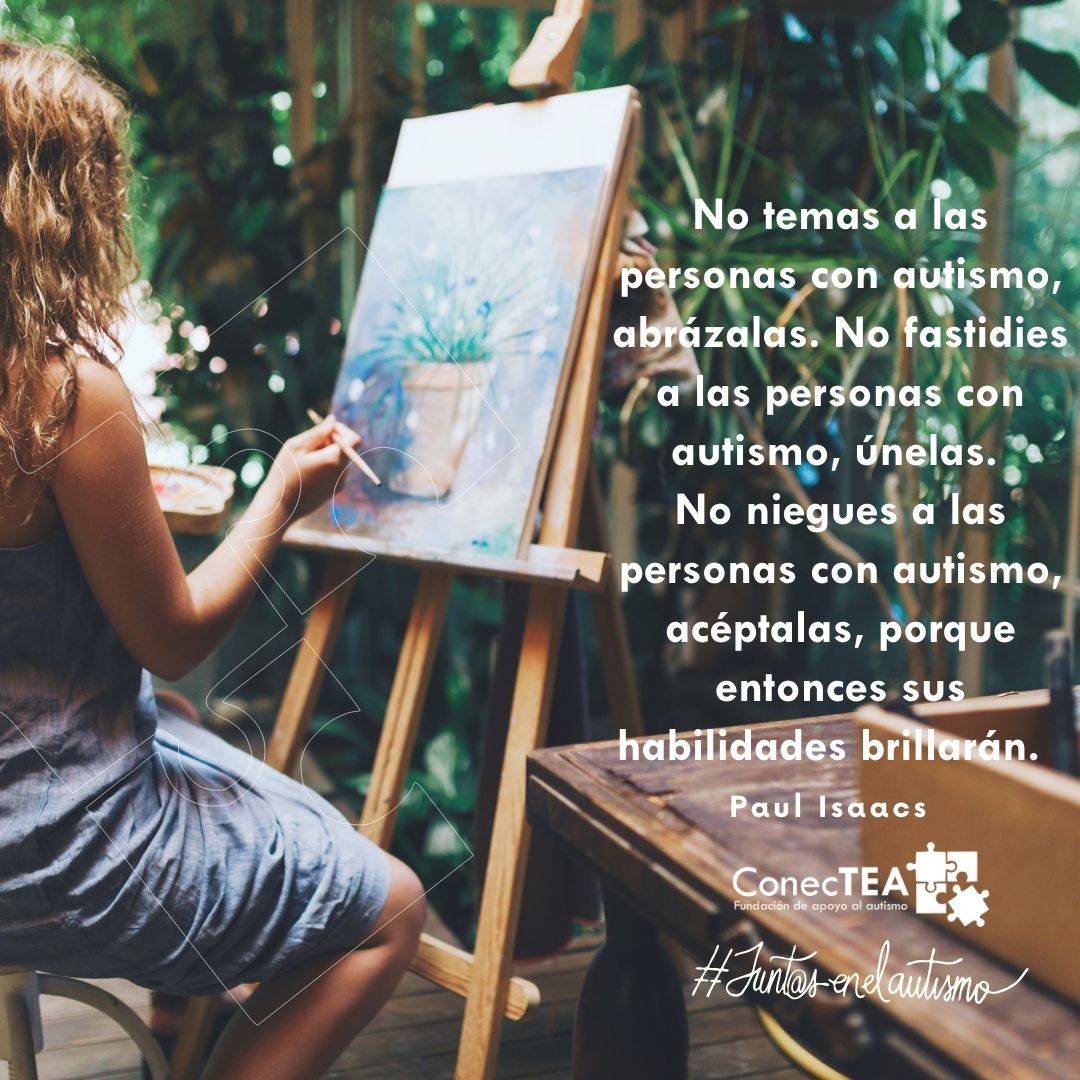 ConecTEA's tweet image. No temas a las personas con autismo, abrázalas. 🤗

No fastidies a las personas con autismo, únelas. 🙌

No niegues a las personas con autismo, acéptalas, porque entonces sus habilidades brillarán. 💙

Paul Isaacs

#PaulIsaacs 
#frasedeldía
#JuntosporelAutismo
