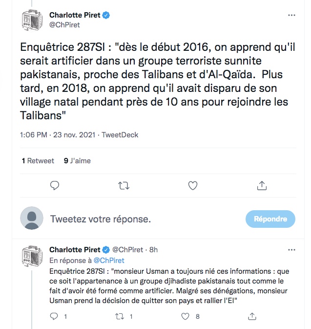 denisedetralala's tweet photo. #13novembre Le parcours du pakistanais #Muhammad_Usman n'est pas clair. Je remarque qu'il a intégré la Katibat de Abou Souleymane al Faransi (#Abdelilah_Himich) en Irak. Ce dernier avait lui-même d'abord intégré un petit groupe appelé Jaish-e-Mohammed comme le #JeM, avant Daesh https://t.co/dkRqTj9YG7