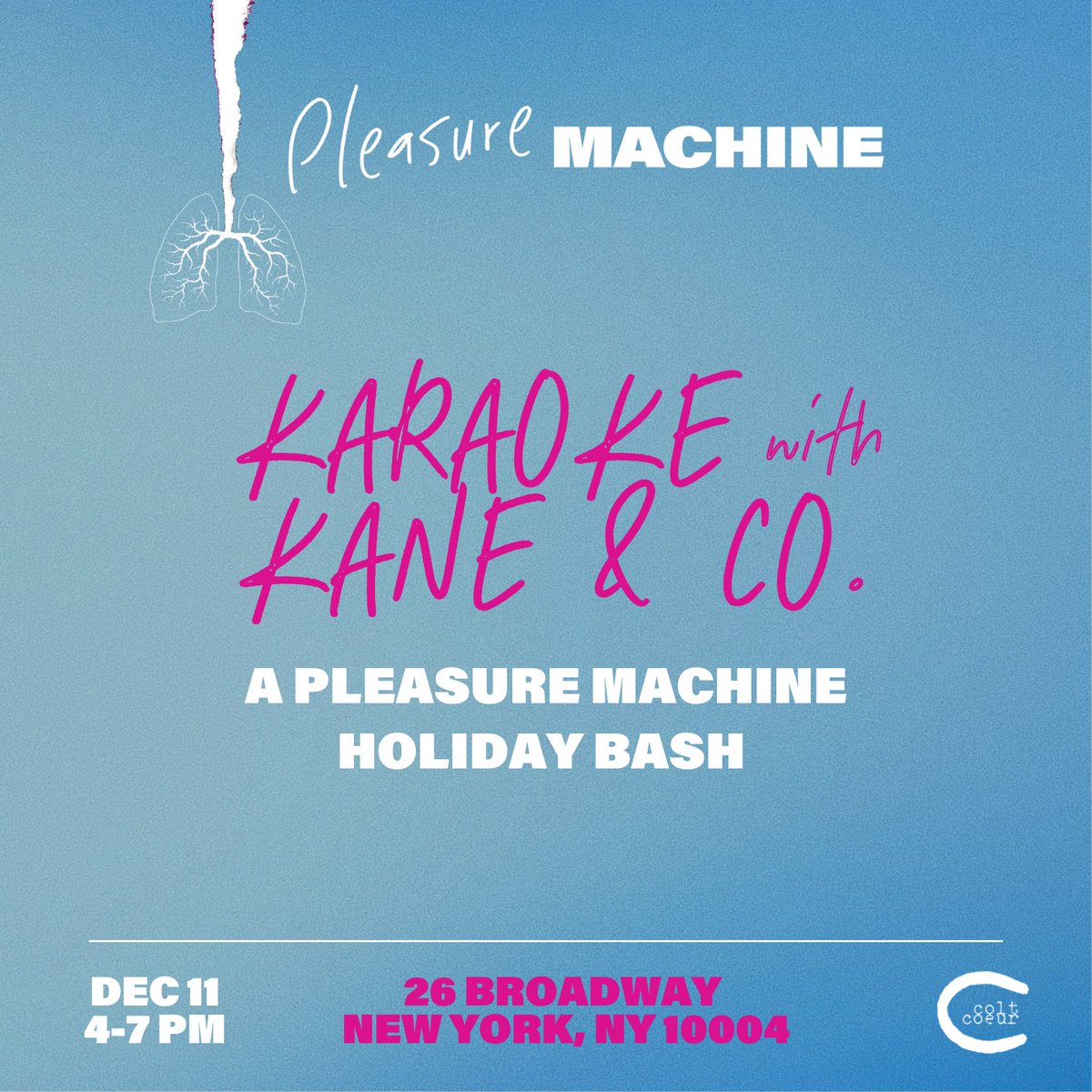 This year the CoCo Holiday Party will be a little different: Kane (from Colt Coeur's Pleasure Machine) is hosting a karaoke extravaganza—and we want you to come! Get your tickets here!! 

eventbrite.com/e/karaoke-with…