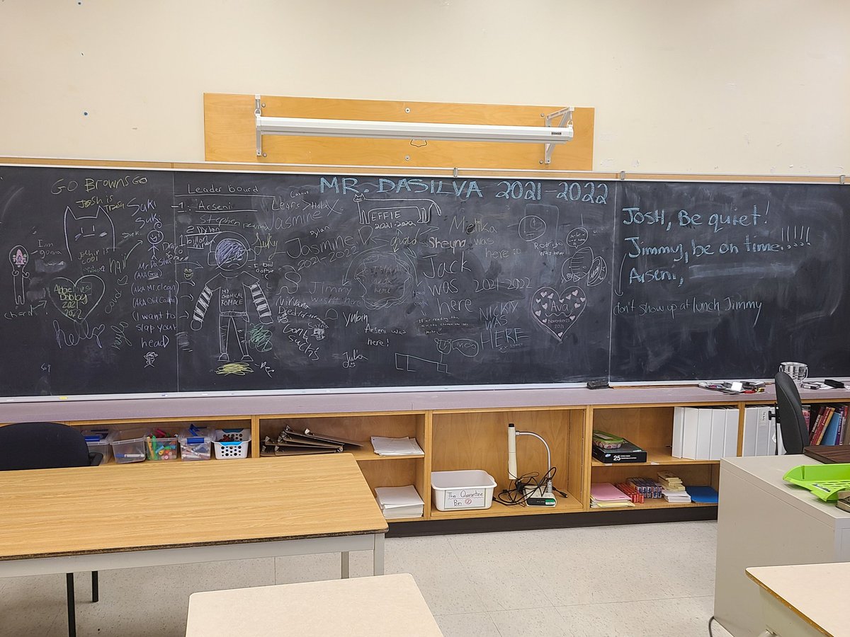 The Grade 8s @ TPS are excited for their incoming white board! #Leavingtheirmark