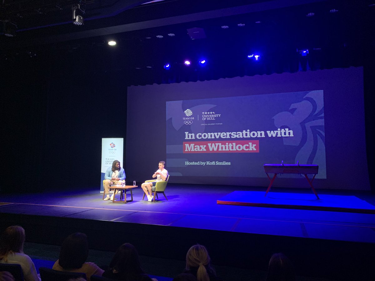 Year 1 and 2 sports students were inspired this afternoon <a href="/UniOfHull/">University of Hull</a> In conversation with <a href="/maxwhitlock1/">Max Whitlock OBE</a> and <a href="/Kofi_Smiles/">A Scimitar Tongue</a>