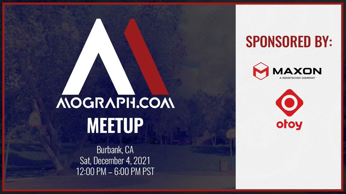 #Events | Less than 2 weeks out from our Mograph Meetup, sponsored by <a href="/MaxonVFX/">Maxon</a> and <a href="/OTOY/">OTOY</a>. Get yourself a ticket! - buff.ly/3nSt51a