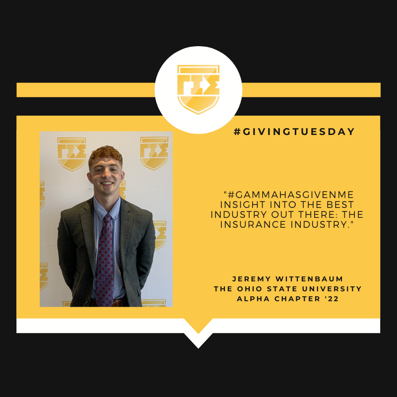 GammaIotaSigma's tweet photo. Jeremy Wittenbaum, member of the Alpha Chapter at The Ohio State University, shares how GIS has impacted his college experience. #GivingTuesday

#GivetoGamma to support students like Jeremy: https://t.co/D6lpiOWndZ https://t.co/2qEkfjTtqE