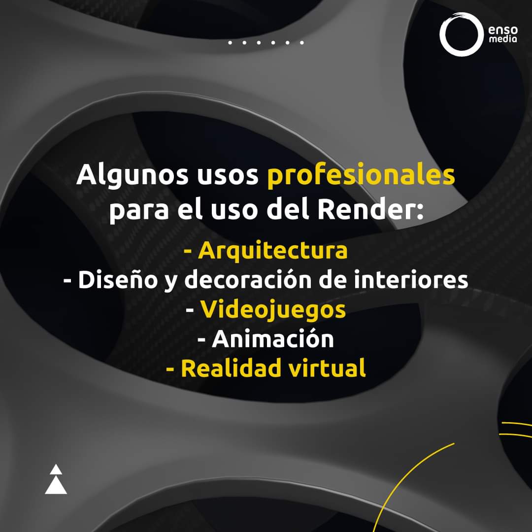 🖥️ | Dentro de las nuevas tecnologías profesionales, el renderizado es una de las técnicas más destacadas por sus usos. 

El uso profesional de los programas para renderizar abre toda una paleta de oportunidades para entrar en el mercado laboral. Dale un vistazo a la información.