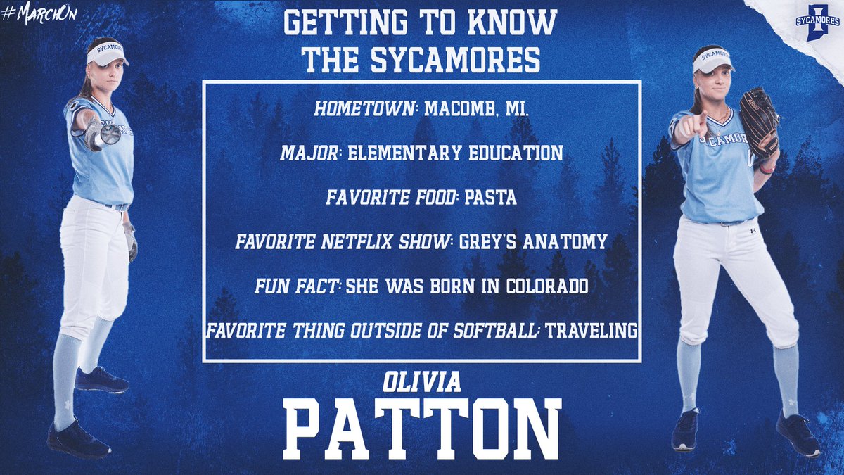 IndStSoftball's tweet photo. Meet # 0⃣, @Opatton2! She was an MVC All-Defensive Team selection last spring! 

#MarchOn https://t.co/hGZFyWD5Su