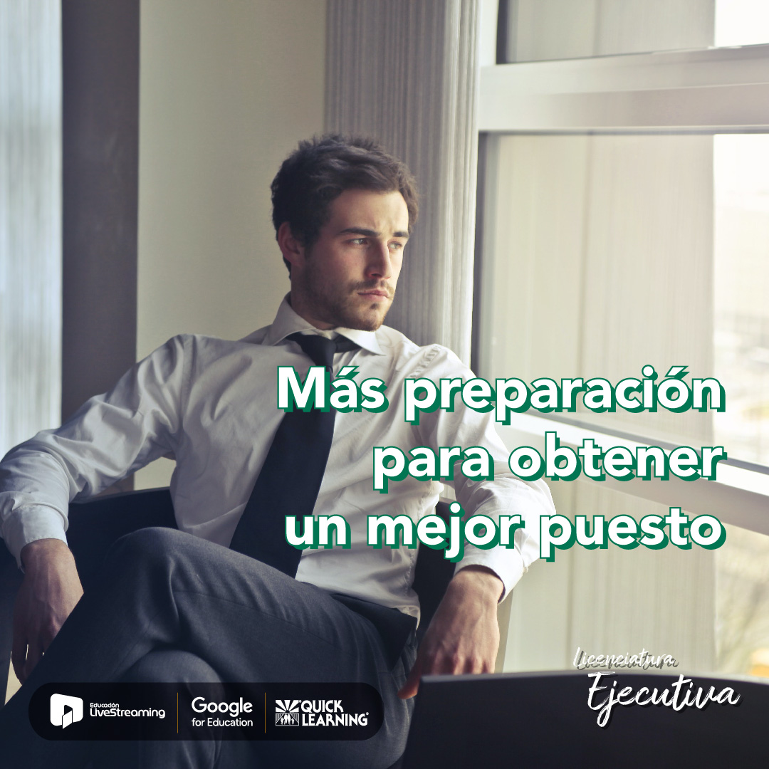 ¿Quieres continuar con tus estudios y seguir trabajando?📚
Conoce las ventajas de estudiar una carrera ejecutiva 👩🏻‍🏭