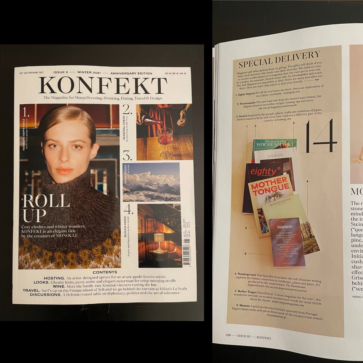 🤎 The beautiful new #Konfekt is out - I wrote about magazines (of course!) and the ones that would be perfect to give to your loved ones: Storied / Wochenmarkt / <a href="/revistamamute/">Revista Mamute</a> / Wonderground / <a href="/readeighty/">Eighty Degrees Magazine</a> / Mother Tongue 

Plus <a href="/lesinrocks/">Les Inrockuptibles</a> and <a href="/NYMag/">New York Magazine</a> 🤎