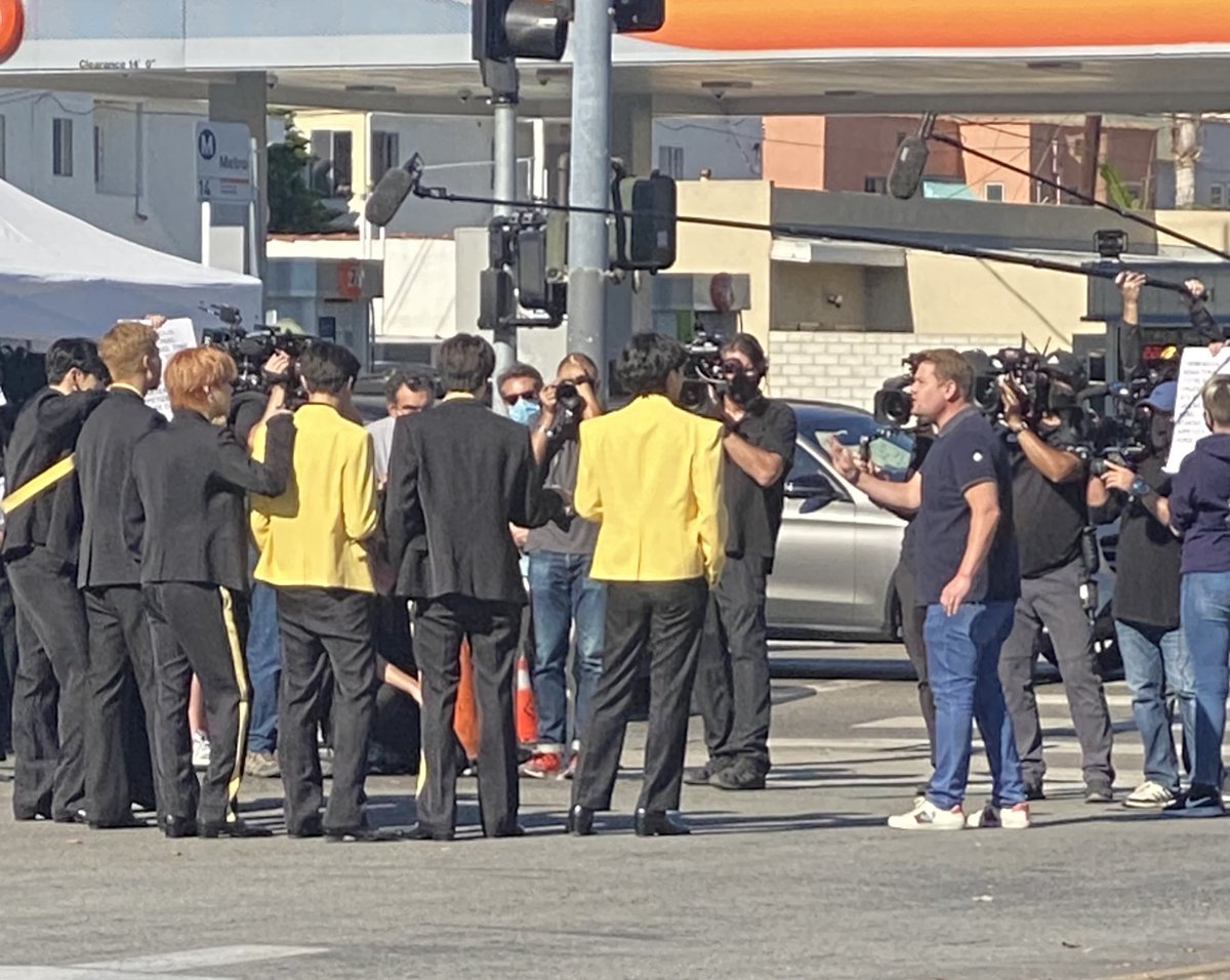Oh just that little band BTS doing James Corden’s Crosswalk show in LA right now!
