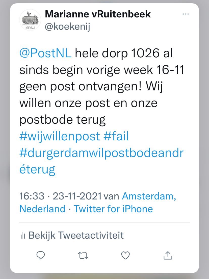 Lezen jullie even mee <a href="/postNL/">PostNL</a> ?