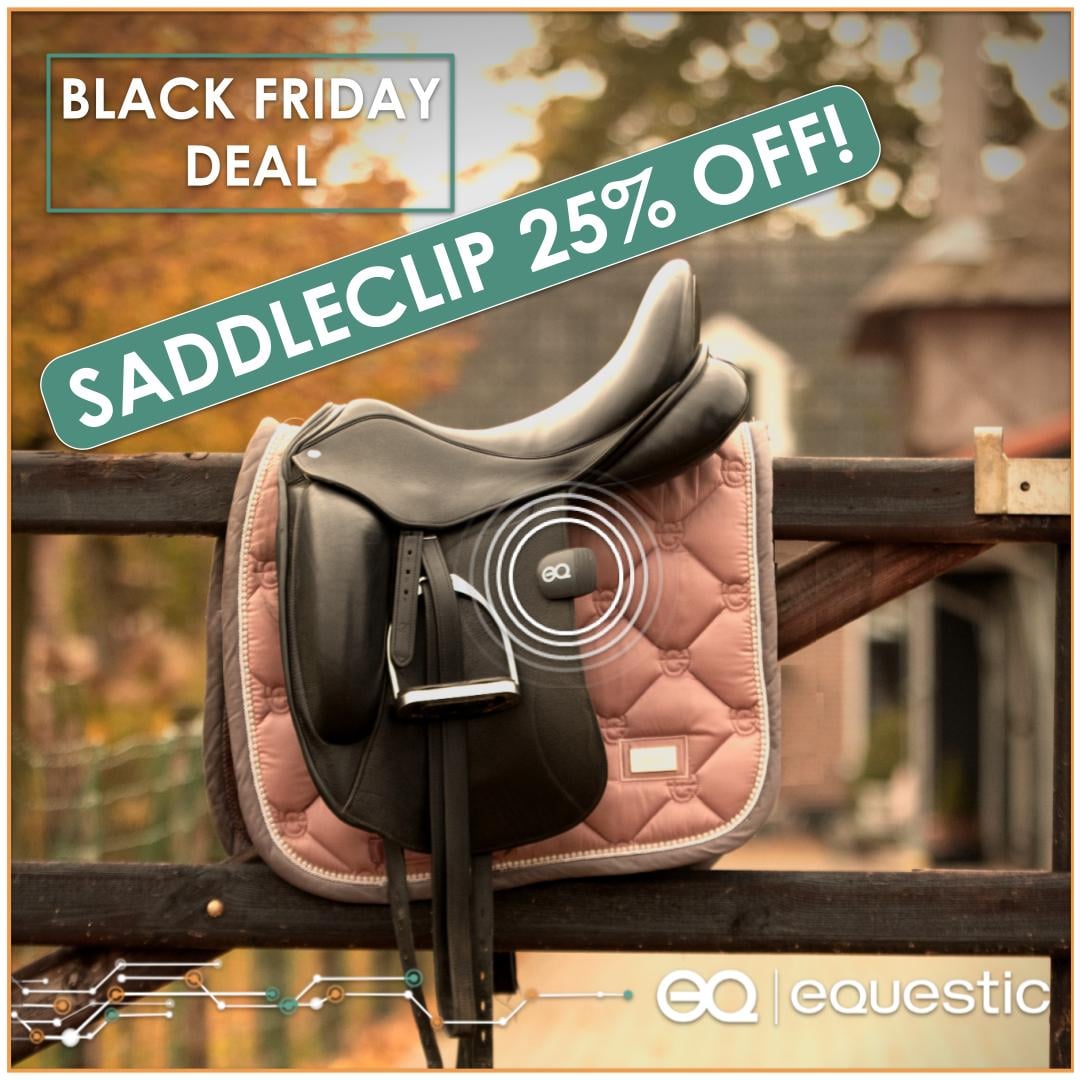 BLACK FRIDAY DEAL 🛍️
👉 25% discount on the Equestic SaddleClip! 
👉 equestic.com

#Horsehealth #BlackFriday #CyberMonday #Equestic #SaddleClip #Equine #Equestrian #Dressage #Showjumping #Eventing #Horse #Horses