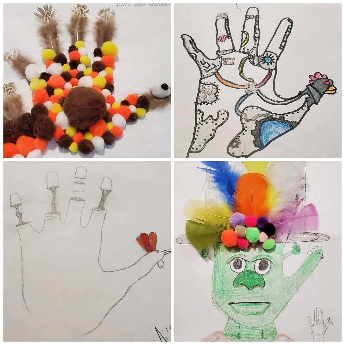 khenryart's tweet photo. When you have a 2 day week & you're waiting for clay projects to be out of the kiln... You do the #HandTurkeyTuesday challenge!! #TMScometogether https://t.co/rcFJoxExIO