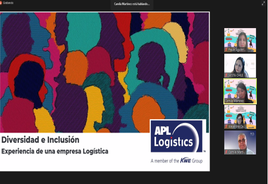 mundomaritimo's tweet photo. #APLLogistics comienza su presentación sobre la #diversidad e #inclusión en el sector #marítimo y #portuario @WistaChile #MundoMaritimo https://t.co/cQbPuDXJvl