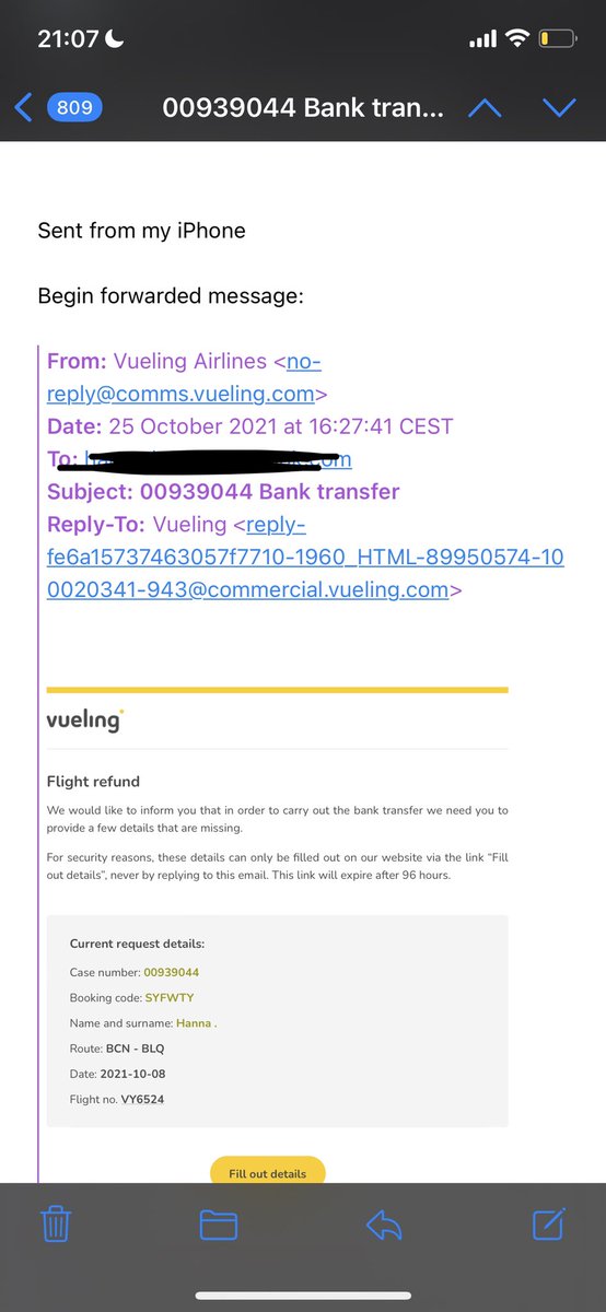DanielGtz14's tweet photo. @consumidores Impresentable lo de @vueling Un mes con reclamaciones pendientes por overbooking forzoso y pérdida de equipaje, y solo se digna a enviar links de pago que no ejecutan. Debiendo pagar en 7 días,  no cumplen y no responden. Por favor, responsabilidad por su servicio! https://t.co/SJx68lZti5