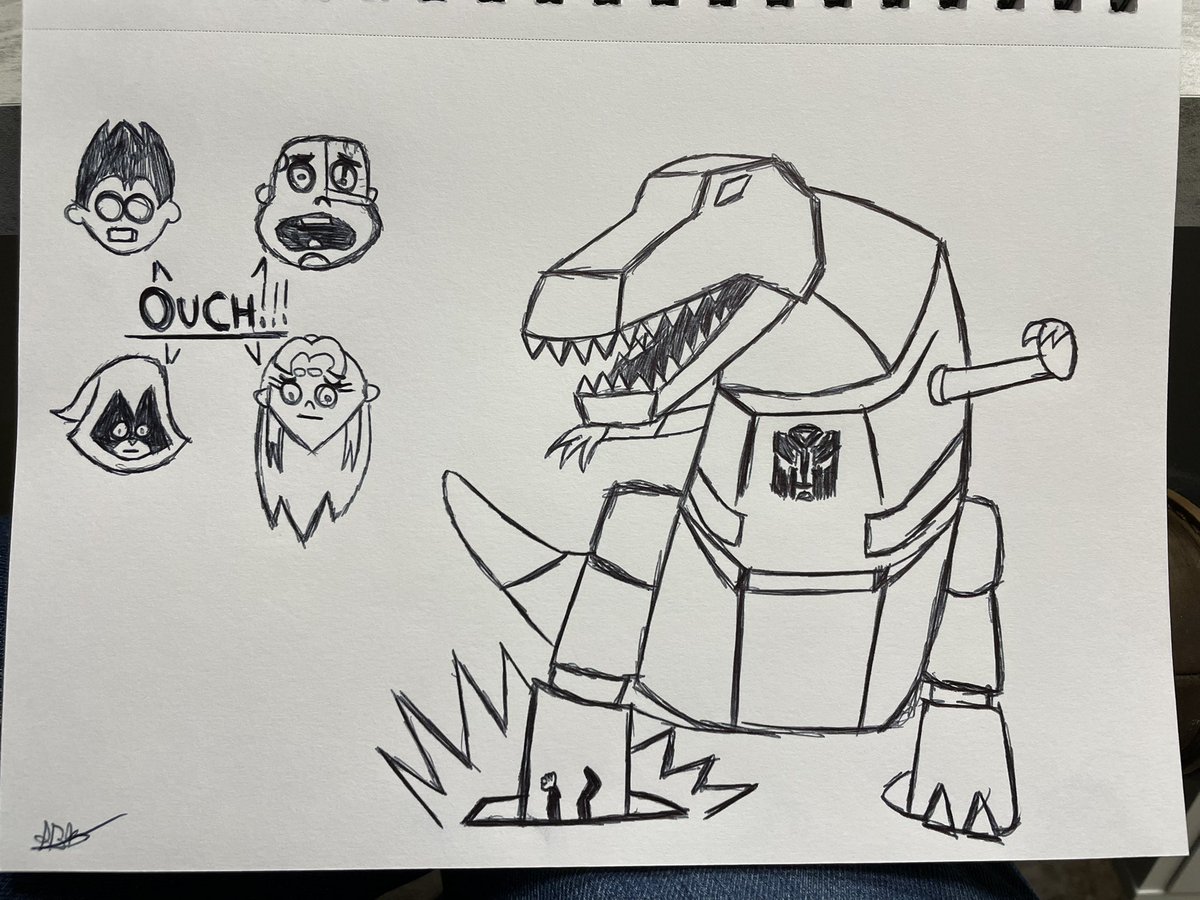 pbenking's tweet photo. Who Would Win? Grimlock or Beast Boy? I have no idea, but this is a hilarious image I couldn’t not draw 🤣
@WhoWouldWinShow https://t.co/rp50KecRfB