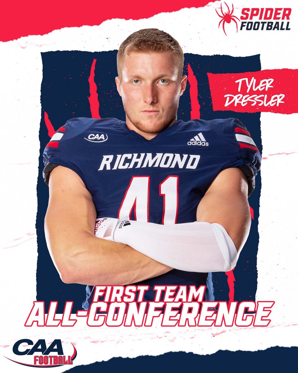 TDressler5's tweet photo. ALL GLORY TO GOD. Three seasons in a row isn’t to bad! Forever grateful for the experience and opportunity to represent @Spiders_FB &amp; the @urichmond. I wouldn’t be the man I am today without @CoachWoodLB &amp; my teammates. Forever a spider!🕷 https://t.co/DlXAIKVSJx