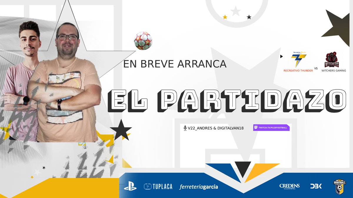 ¡EN BREVE COMIENZA EL PARTIDAZO!

📺 twitch.tv/plgefootball
🏆 #PS4

🕥 22:30 HORAS

<a href="/RecreThunder/">Recreativo Thunder eSports</a>  🆚 @WITCHERSGAMING 

🎙️ @v22_andres   &amp; @vico_RB 

🎮 #LaligadeModa #Clubespro #FIFA22 ⚽