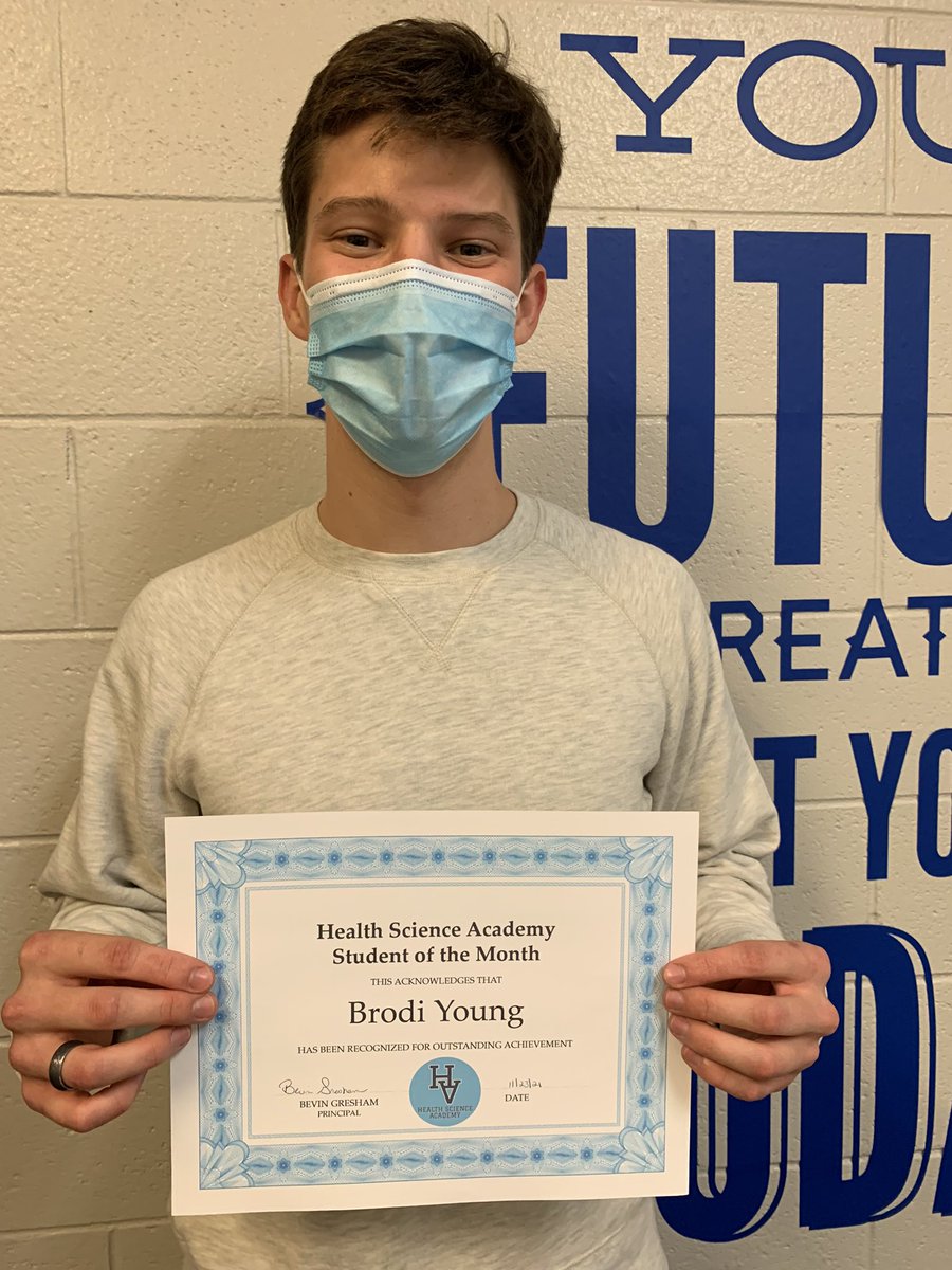 HVAHealthSci's tweet photo. Gobble gobble. These little turkeys are the students of the month! Way to go Olivia Olmstead and Brodi Young.🦃@HVAGresham @HVAPrincipal https://t.co/vJa0KK76y2